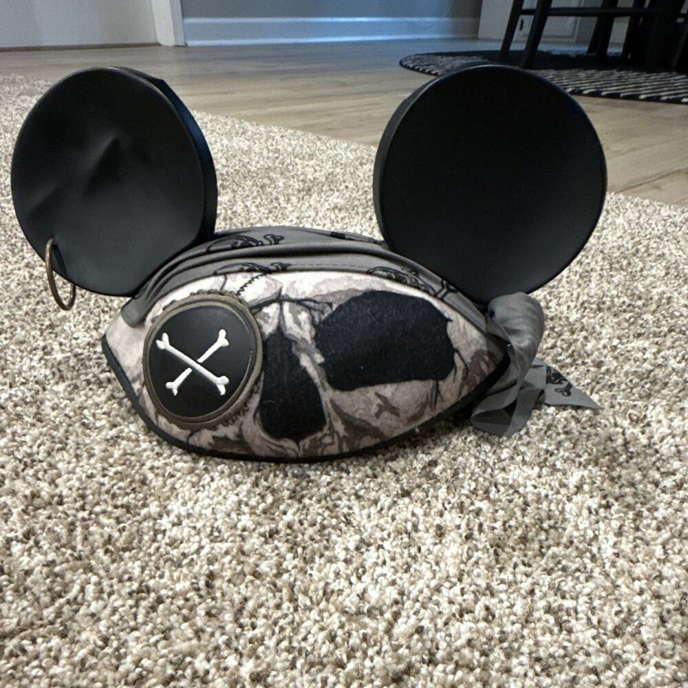 Disney Pirates Mickey Mouse Ears Hat/Headband Black/Gray One Size child